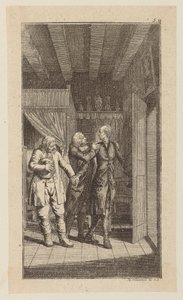 Shipwrecked Sebaldus in the Home of a Preacher in Alkmaar by Daniel Nikolaus Chodowiecki