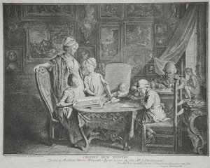 Studio of a Painter by Daniel Nikolaus Chodowiecki