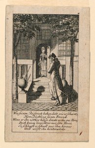 The Hypocritical Friend, Illustration for "Königl: Grosbrit [anische] Genealogischer Kalender auf das 1780 Jahr Lauenberg bey J.G. Berenberg" by Daniel Nikolaus Chodowiecki