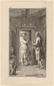 Vogt Opens the Door and Sees the Two Half-Naked Children of the Hypocritical Marx, Who Would Eat at His Sister