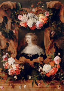 Archduchess Maria Anna Surrounded by Flowers by Daniel Seghers