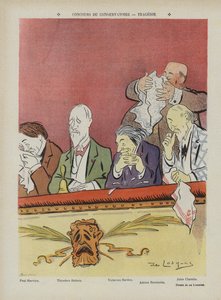 Contest at the Paris Conservatoire - Tragedy (Illustration for Le Rire) by Daniel de Losques