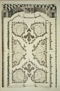 Garden Divided by Four Parterres and Terraces by Daniel the Elder Marot