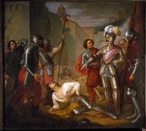 The death of Francesco Ferrucci during the siege of Florence by the troops of Emperor Charles V