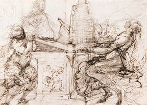 Saint Cecilia at the Organ by Daniele Crespi