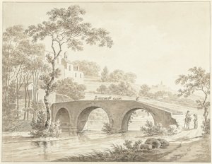 The Bridge over the Tiber at Narni in the Roman Countryside by Daniël Dupré