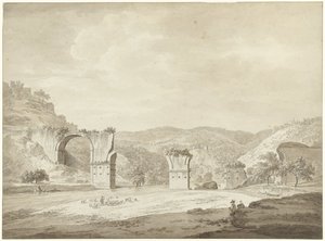 Ruins of the Bridge of Augustus at Narni, Italy