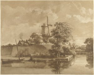 The Run Mill at the Tolsteeg Gate in Utrecht by Daniël Kerkhoff