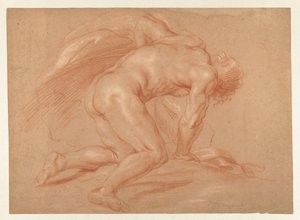 Kneeling Male Nude by Daniël Mijtens (II) (attributed to)