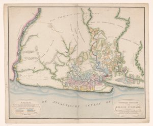 Part of a Map of Suriname, General Map of the Colony of Suriname, Mainly Showing the Current Cultivation of the Colony by Daniël Veelwaard (I)