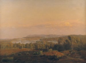 A View towards Himmelbjerget, Jutland. Evening