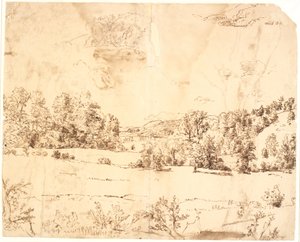 A Forest Meadow between Tree-Covered Hills by Dankvart Dreyer
