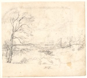 View Over a Hilly and Wooded Landscape by Dankvart Dreyer
