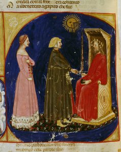 Dante and Beatrice Meeting Justinian, Scene from Paradise, Canto VI, from The Divine Comedy