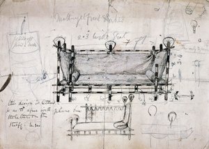 Design for sofa by Dante Gabriel Charles Rossetti