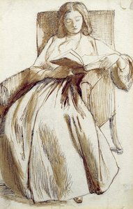 Elizabeth Siddal Reading a Book