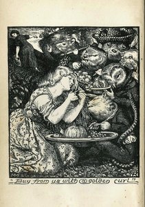 Frontispiece of Goblin Market and Other Poems by Christina Rossetti, 1861-1862 by Dante Gabriel Charles Rossetti