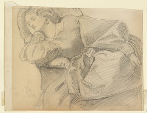 Ruth Herbert Asleep by Dante Gabriel Charles Rossetti