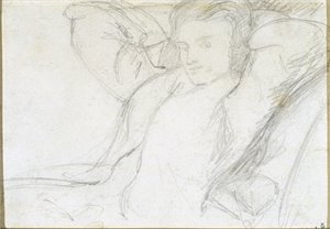 Study of a Seated Lady by Dante Gabriel Charles Rossetti