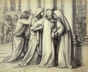 The Virgin Mary being Comforted by Dante Gabriel Charles Rossetti