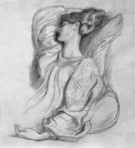 Jane Morris in Icelandic Dress by Dante Gabriel Charles Rossetti