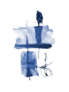 Abstract Blue Figure by Danushka Abeygoda