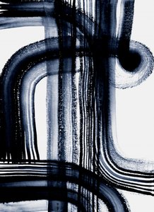 Abstract Blue Strokes by Danushka Abeygoda
