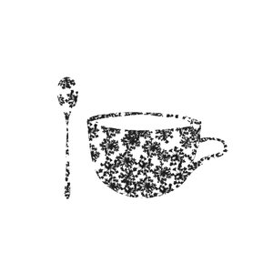 Monochrome Snowflake Cup