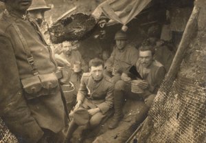 Group of soldiers in a trench during the First World War by Dario Gentilini