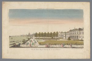 View of Somerset House from the Bank of the Thames with London in the Background