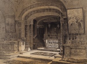 Shrine of the Annunciation, Nazareth by David (after) Roberts