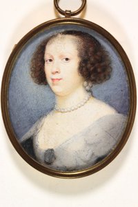 Unfinished portrait of a lady by David (attr.to) Des Granges