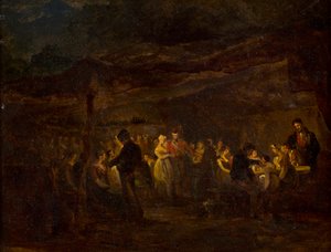 An Evening Banquet, Soldiers Before a Castle by David (circle of) Wilkie