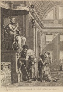 Pilgrims Paying Their Devotion in St. Peters at Rome by David Allan