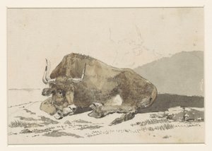 Lying Ox by David Alphonse de Sandoz Rollin