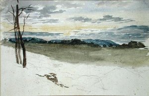 A Woodland Landscape at Sunset by David Cox