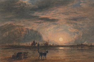 Beach Scene - Sunrise by David Cox