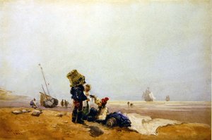 Fishermen on the Shore by David Cox