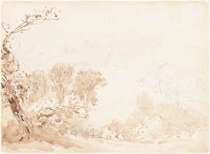 Hillside and Trees by David Cox