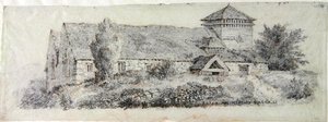 Llanfair Church, North Wales by David Cox