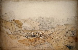 The Bridge at Rhayader by David Cox