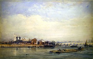 Westminster and the Thames from the Battersea Shore by David Cox