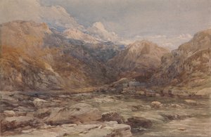 River Landscape in Wales by David Cox the elder