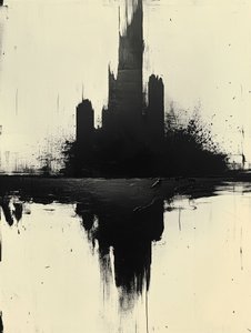 Abstract City Reflection by David Drake