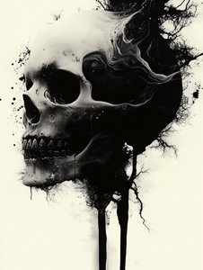 Dark Dripping Skull by David Drake