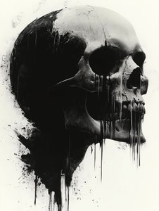 Dark Dripping Skull by David Drake