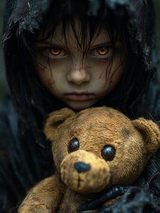 Eerie Child And Bear