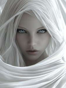 Ethereal White Gaze