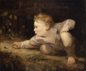 Boy Playing Marbles