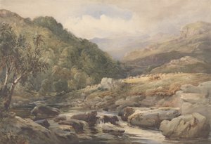 Landscape with Stream and Haymakers by David Hall McKewan